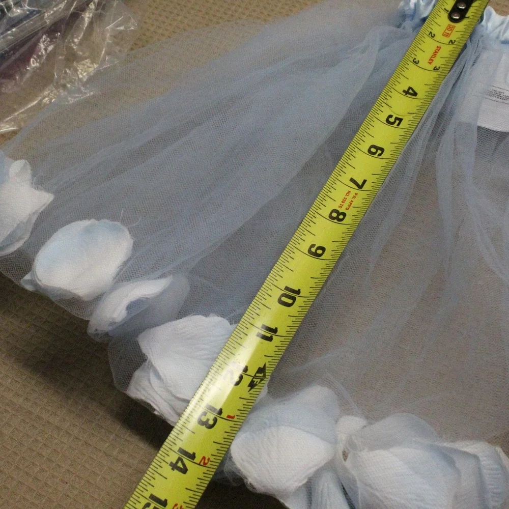 Disney Store Girls Blue Flower Petal Tutu Skirt Size 7/8 Cottagecore Whimsical
